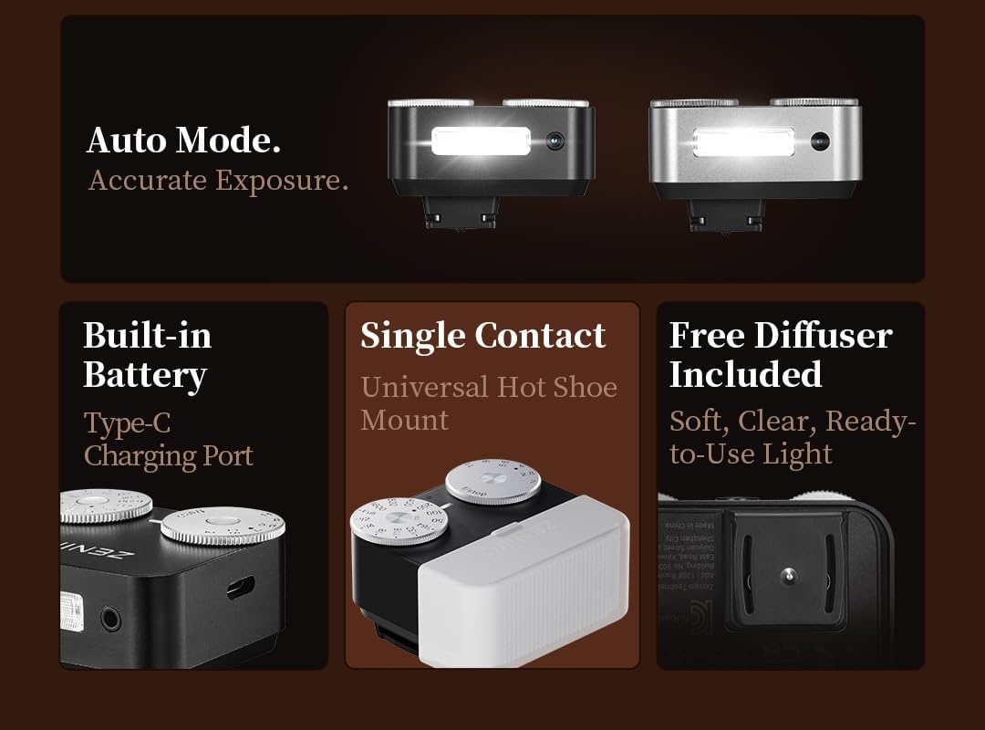 ZENIKO ZA12 Dual-Dial Camera Flash