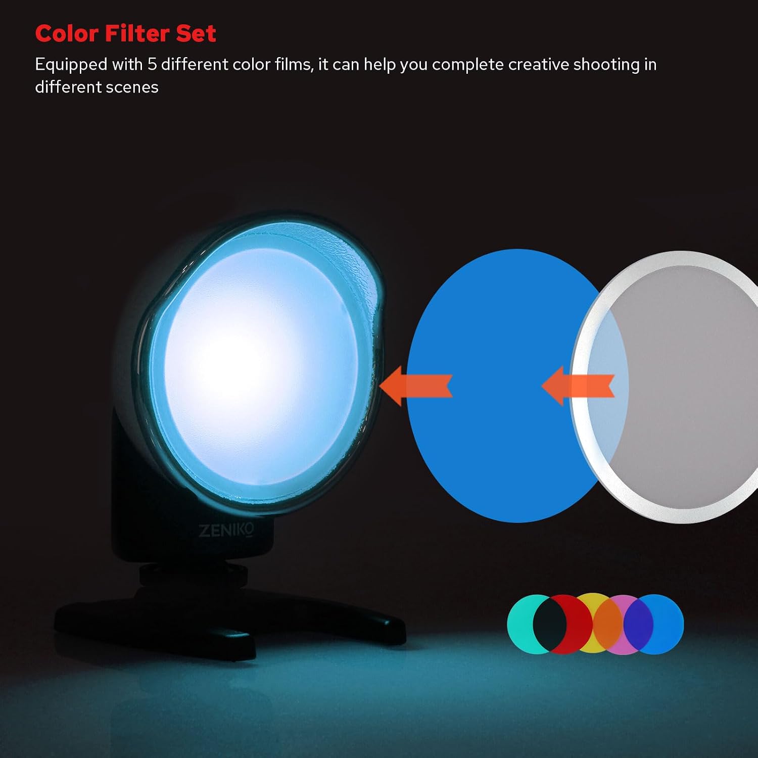 ZENIKO VC3 Bi-Color LED Camera Light with Cold Shoe