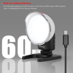 ZENIKO VC3 Bi-Color LED Camera Light with Cold Shoe