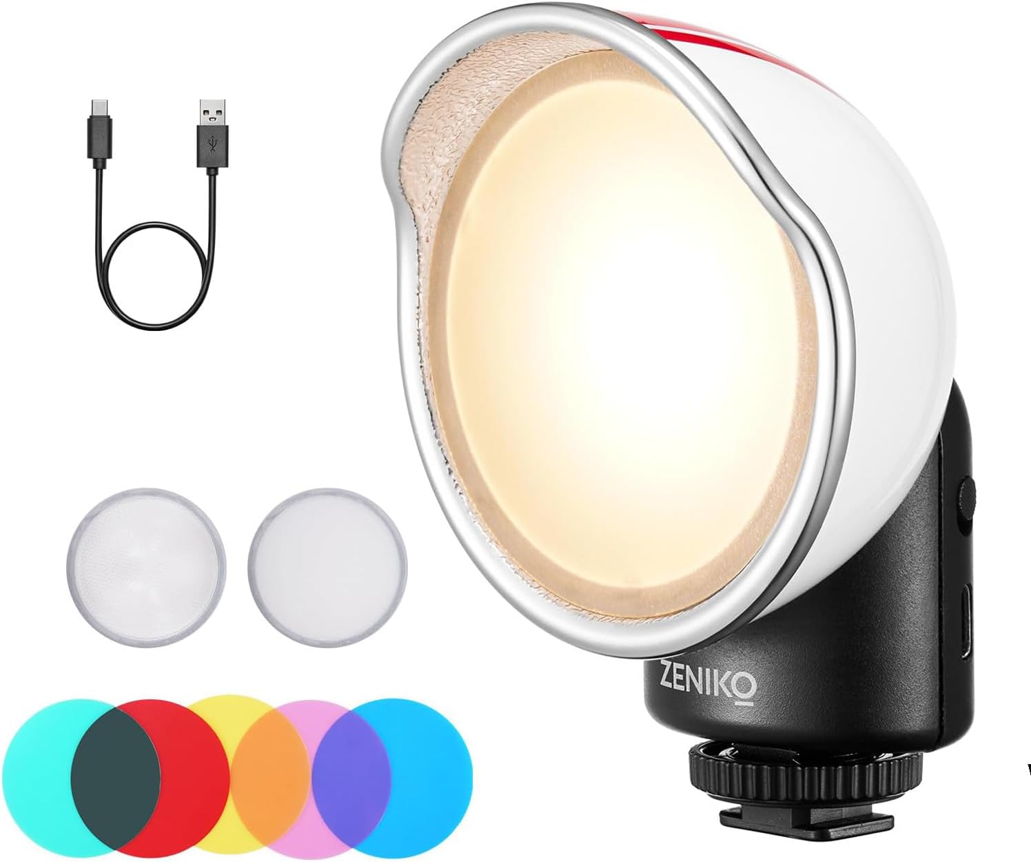 ZENIKO VC3 Bi-Color LED Camera Light with Cold Shoe