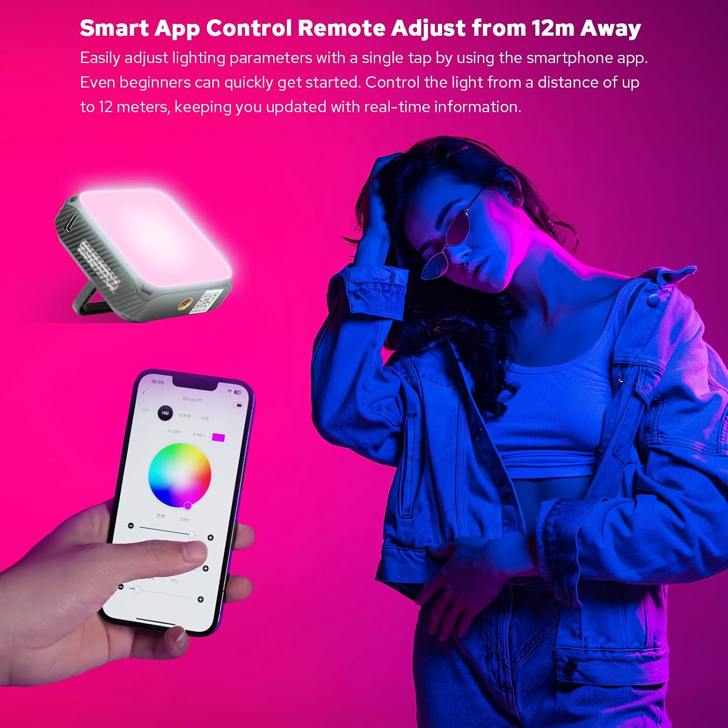 ZENIKO VS5 R Mini LED Video Light with Soft Diffuser