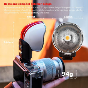 ZENIKO VC3 Bi-Color LED Camera Light with Cold Shoe