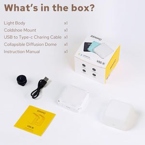 ZENIKO VS5 Bi LED On-Camera Video Light with Soft Diffuser