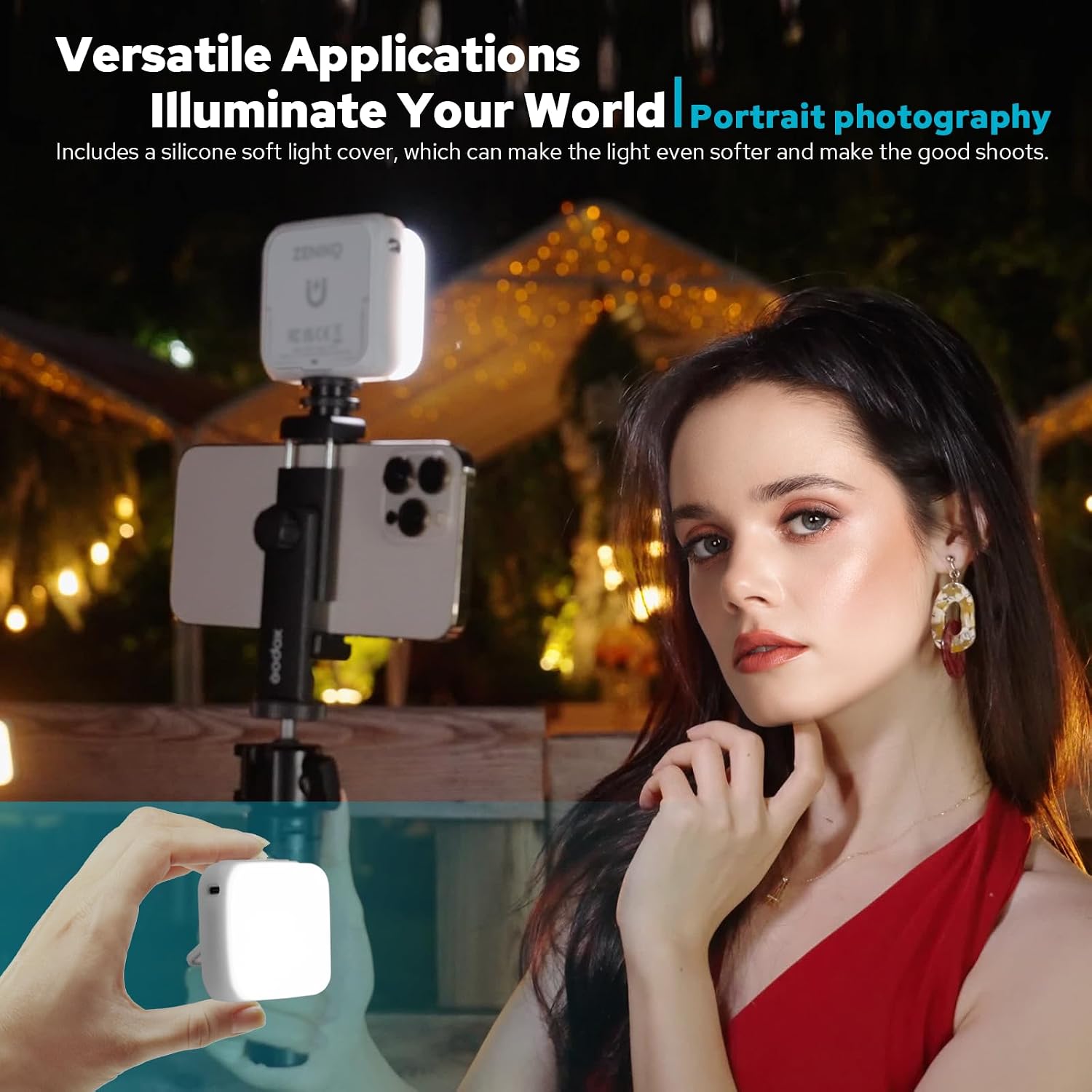ZENIKO VS5 Bi LED On-Camera Video Light with Soft Diffuser