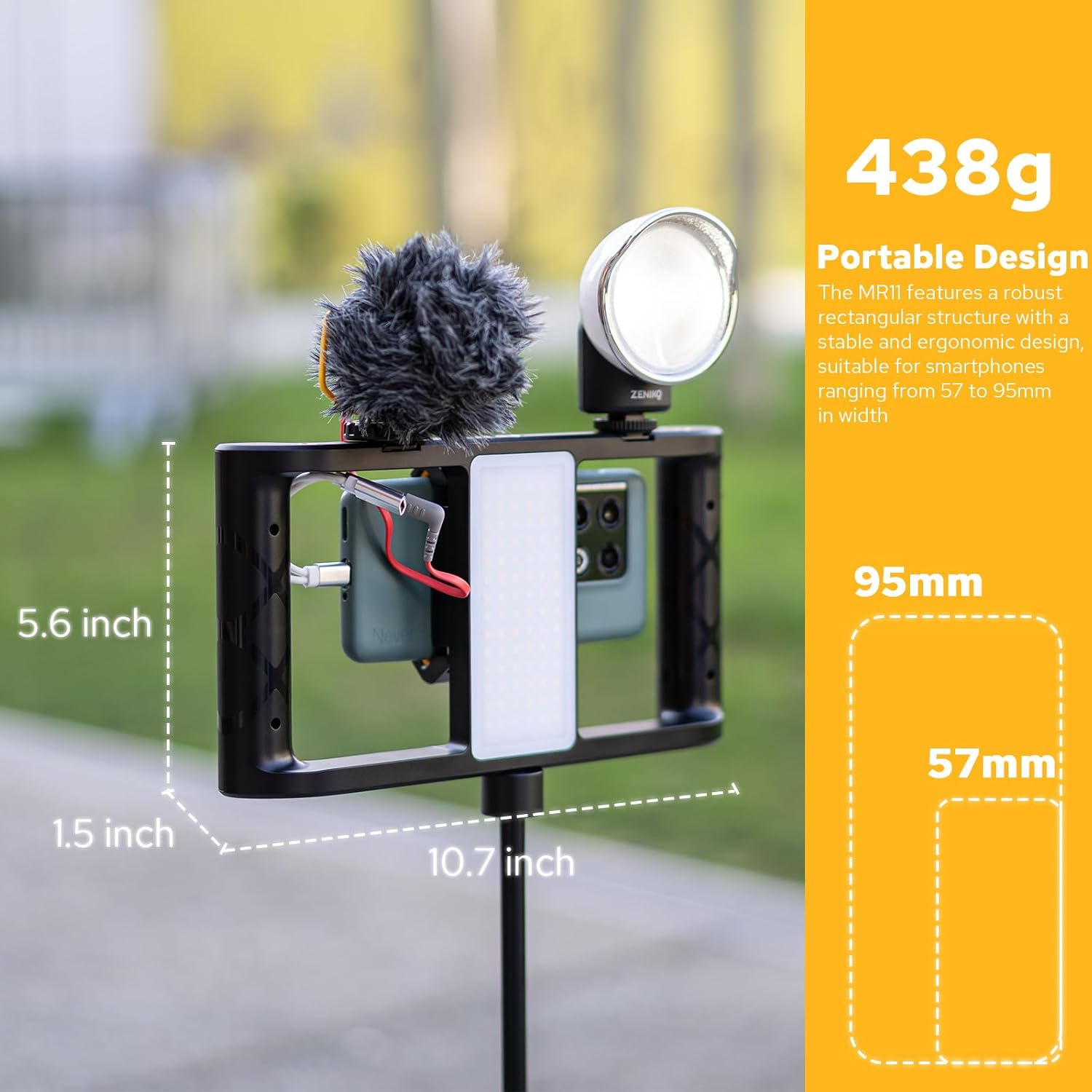 ZENIKO MR11 Smartphone Video Rig with Light