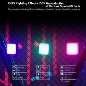 ZENIKO VS5 R Mini LED Video Light with Soft Diffuser